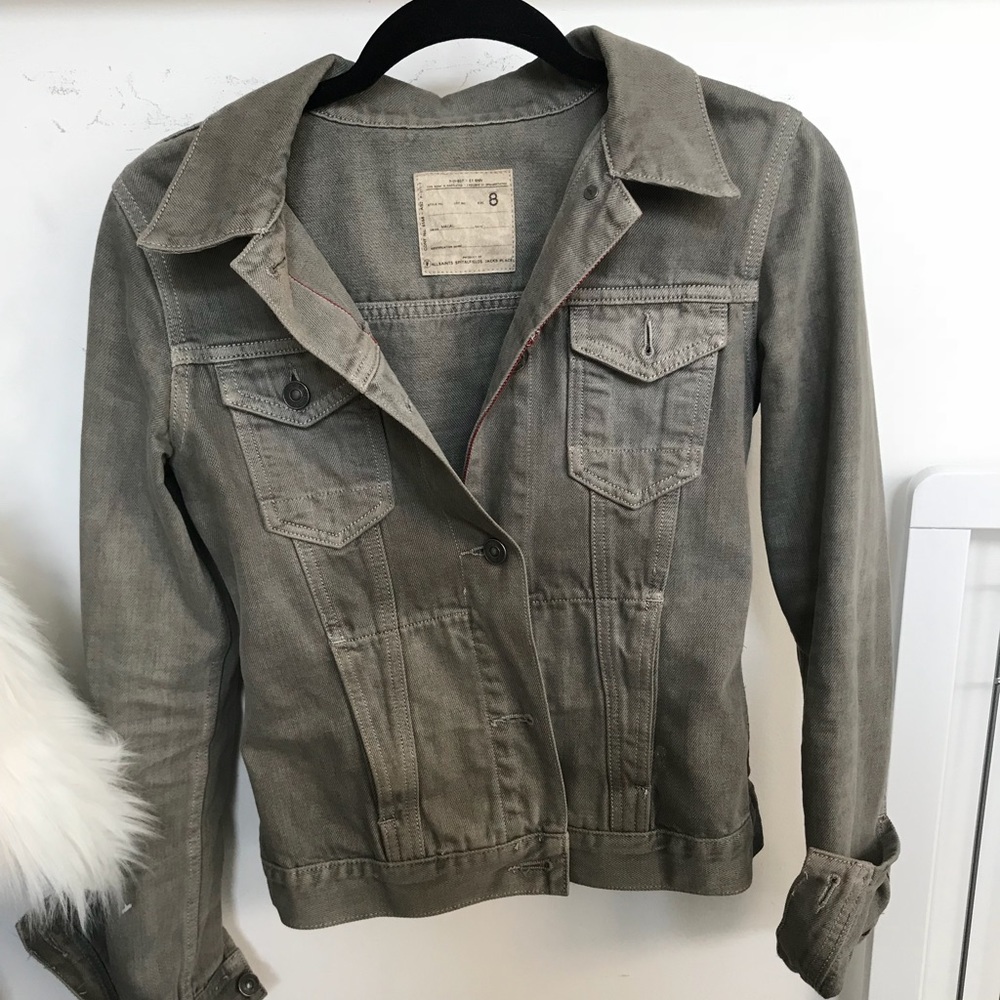 All Saints jean biker jacket